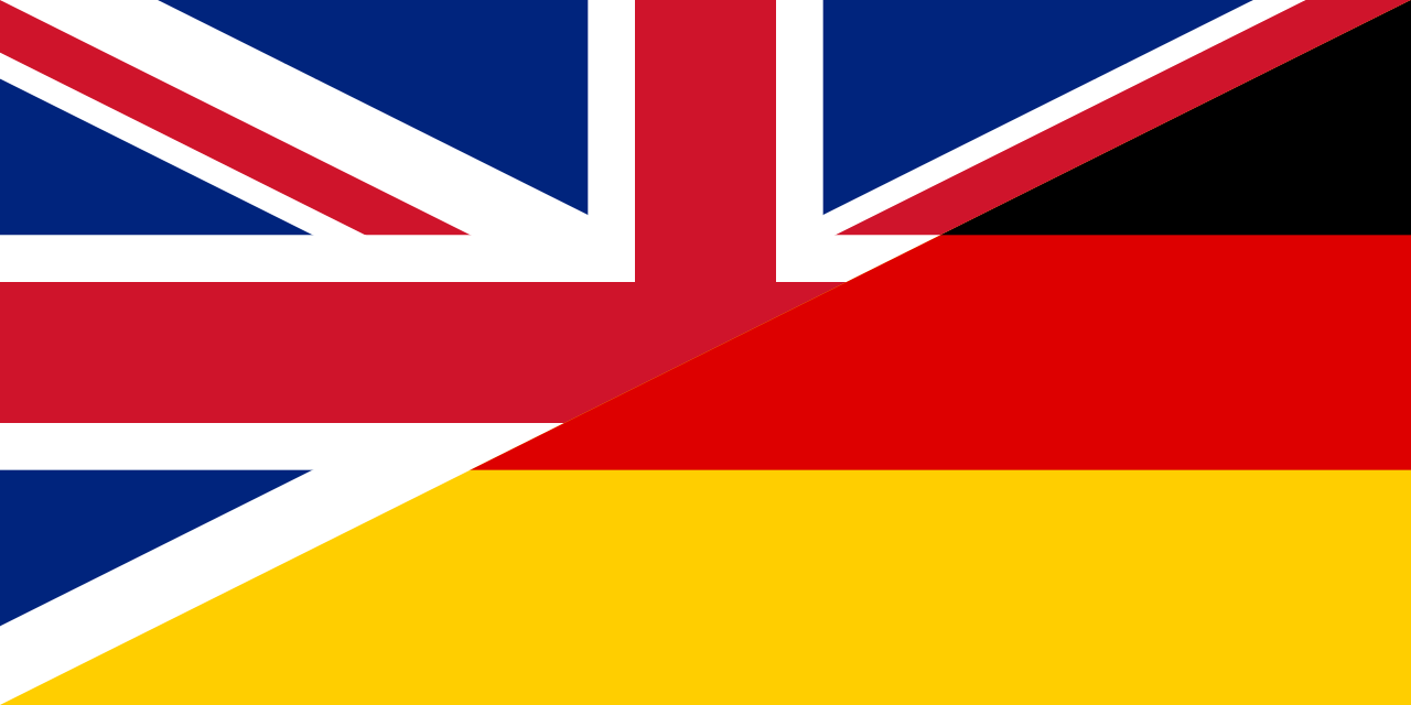 Английский и немецкий флаг