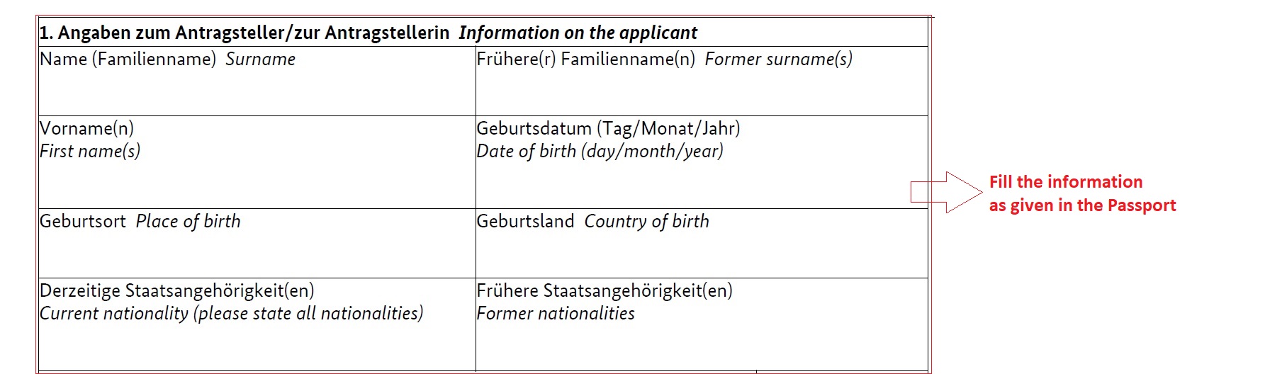 How to fill German National Visa Application Form planforgermany.com