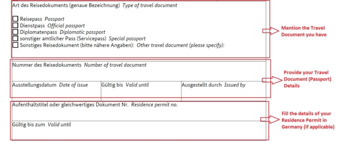 How to fill the German National Visa Application Form - Plan for Germany